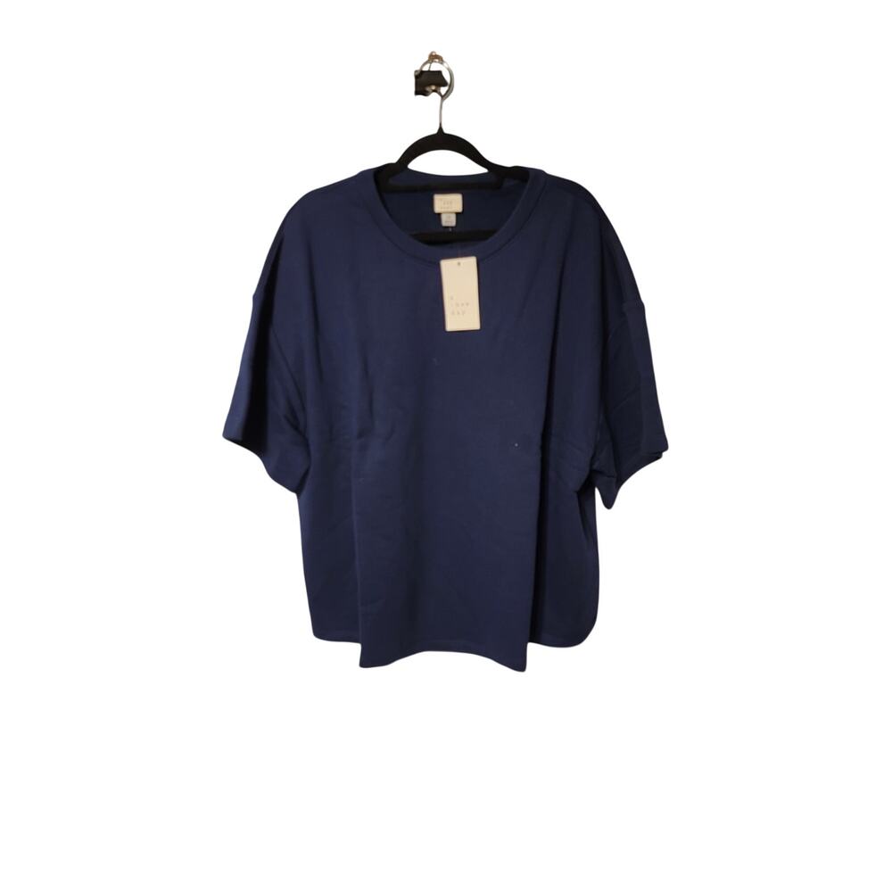 A New Day French Terry Tee Short Sleeve Navy Sz 3X